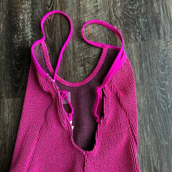 3/$30 NWT Good American Always Fits Sculpt One Piece Swimsuit Pink Size 00/0 - Picture 11 of 12